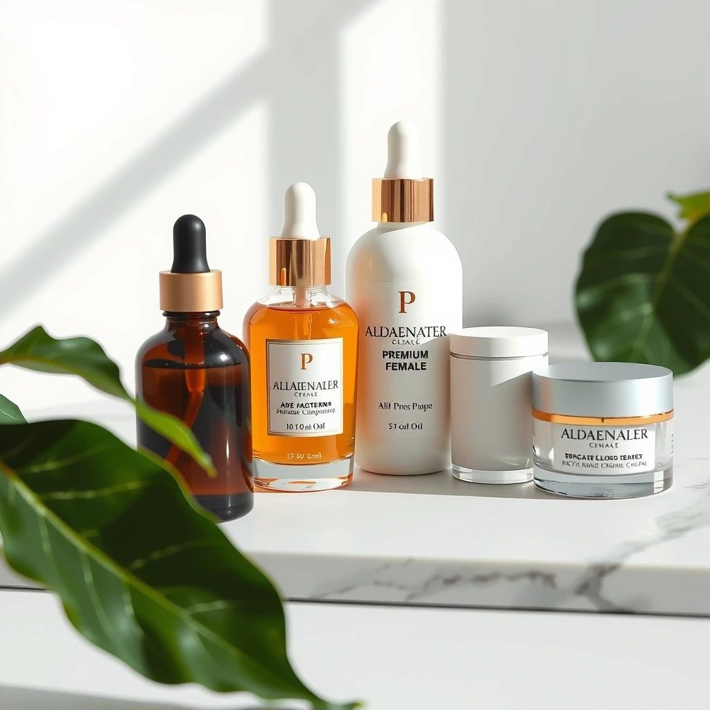 Female anti-aging skincare products